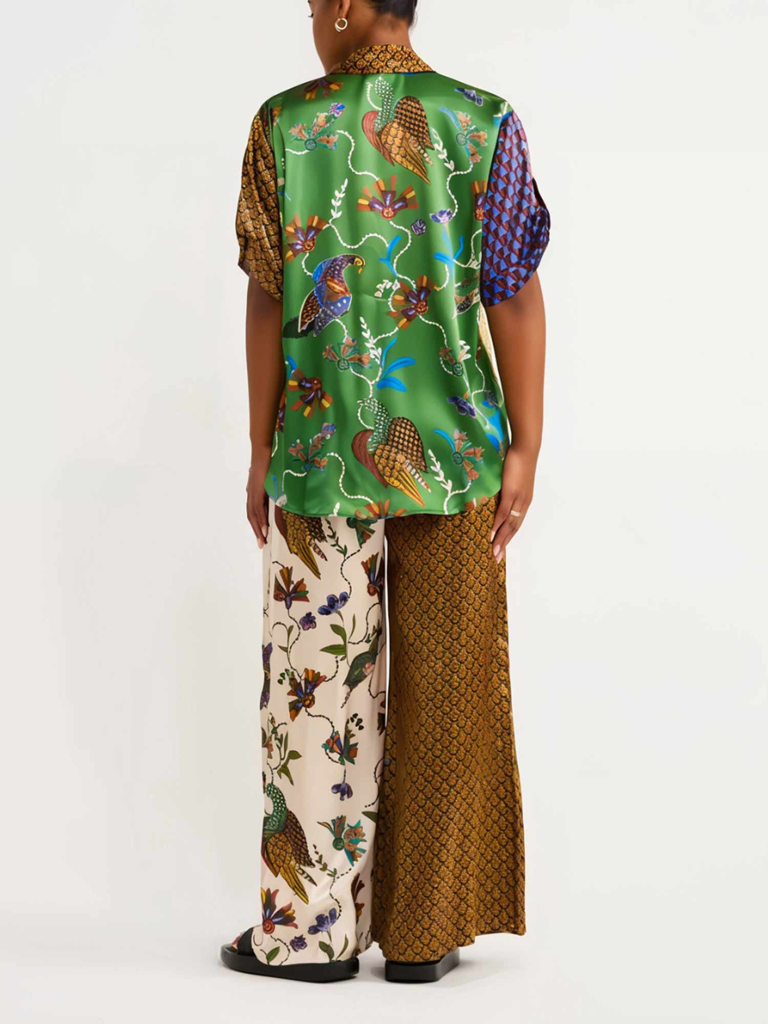Bardot-song wide contrast trousers