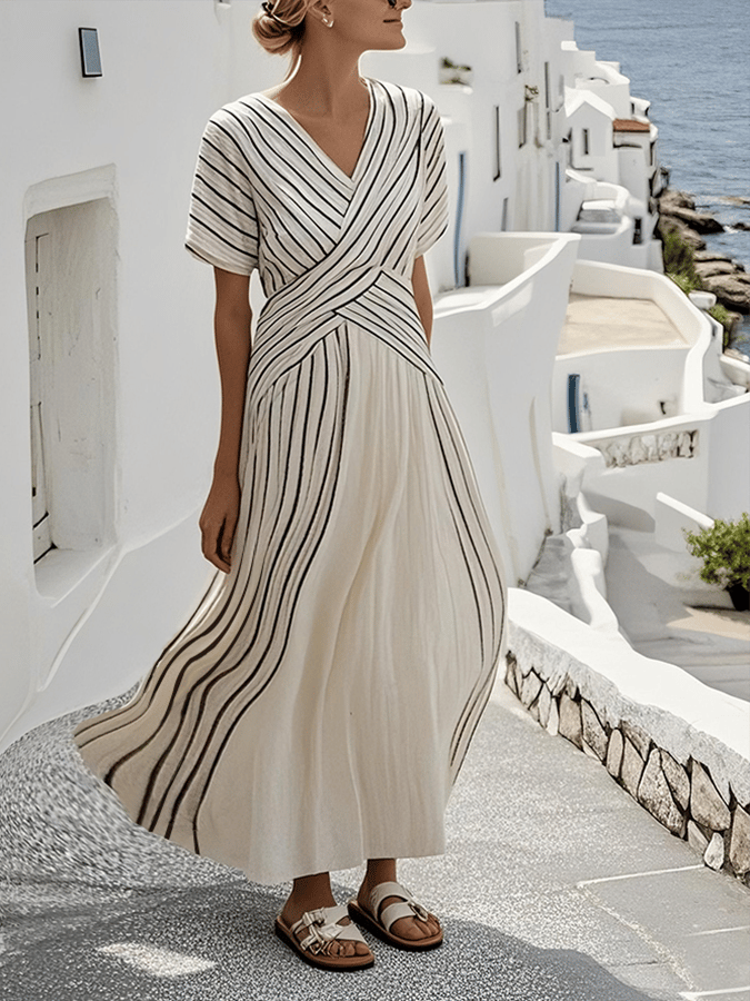 Women's Wide Striped Dresses