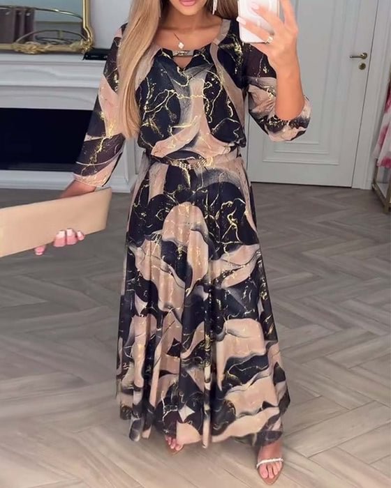 Schwall | Printed chiffon dress