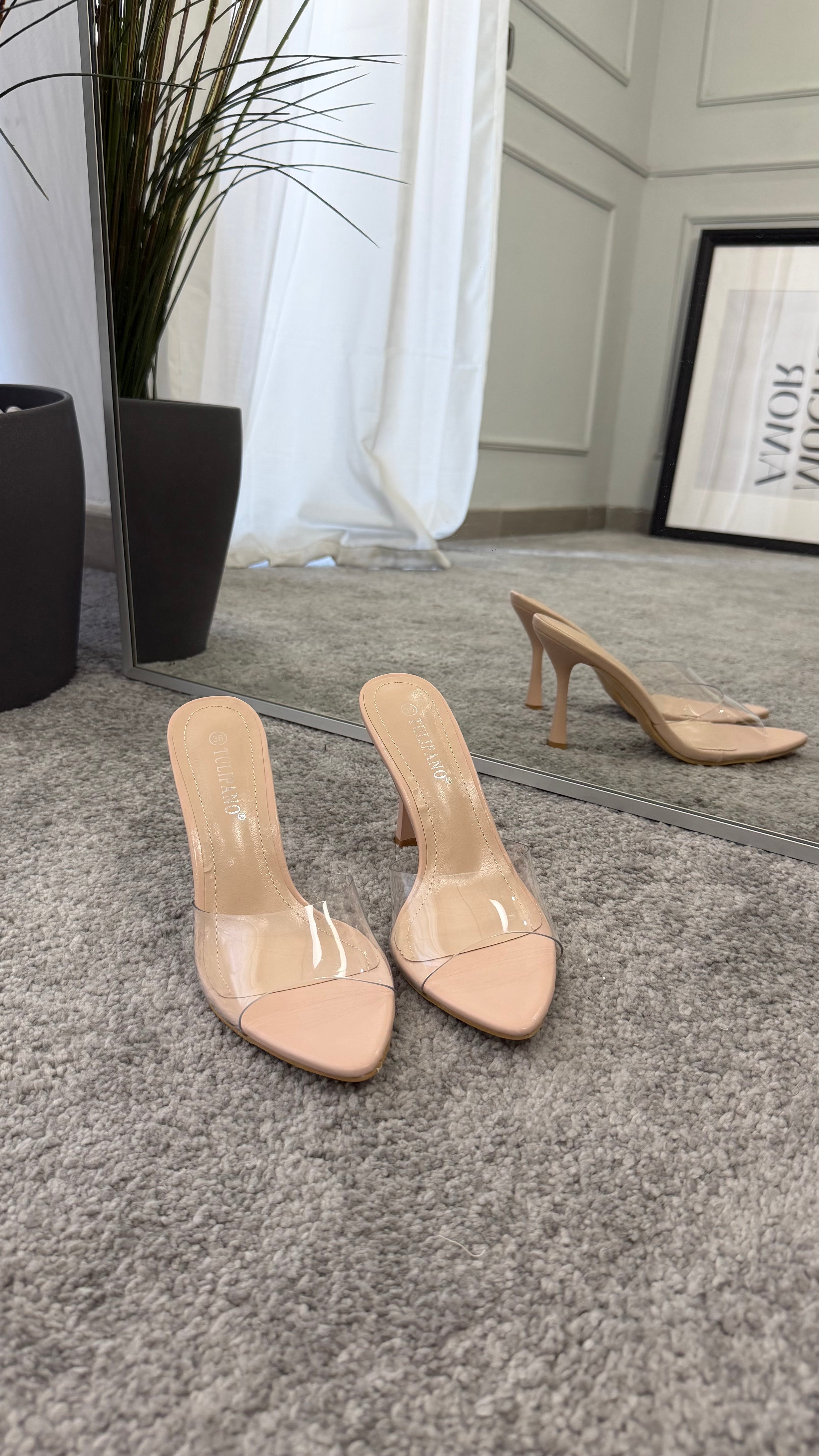 Transparent mules