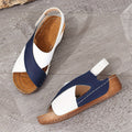 Orthopedic sandals with an angled heel, extra comfortable for women
