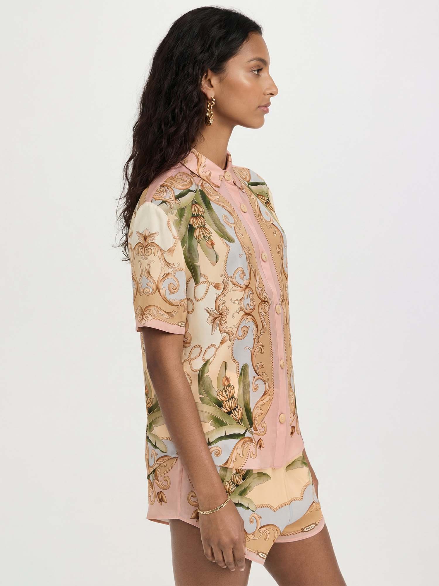 Baroque style shirt and shorts set