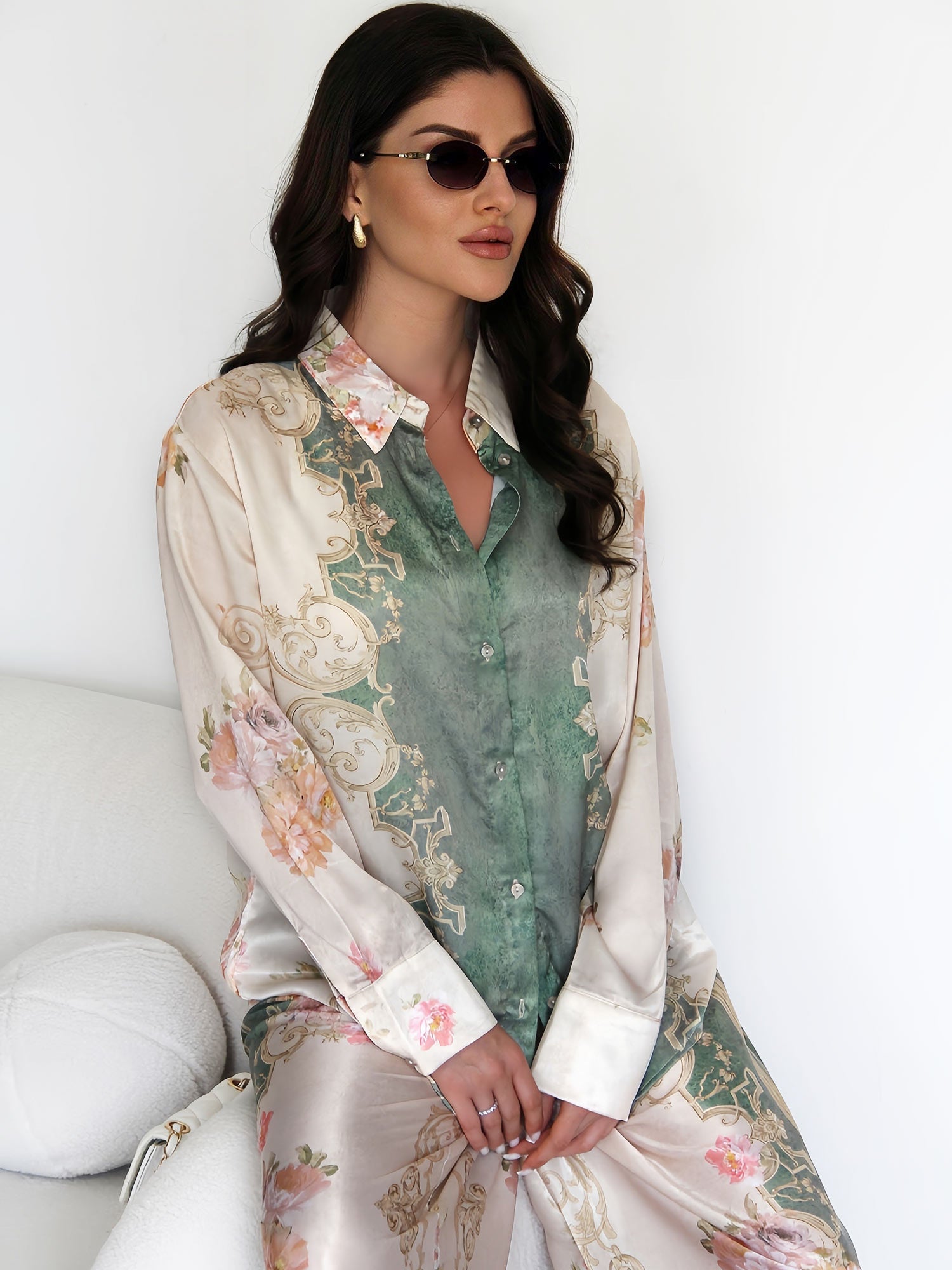 Baroque floral shirt