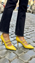 Double-strap pump shoes