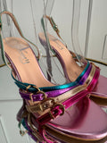 Colorful sandals with buckles