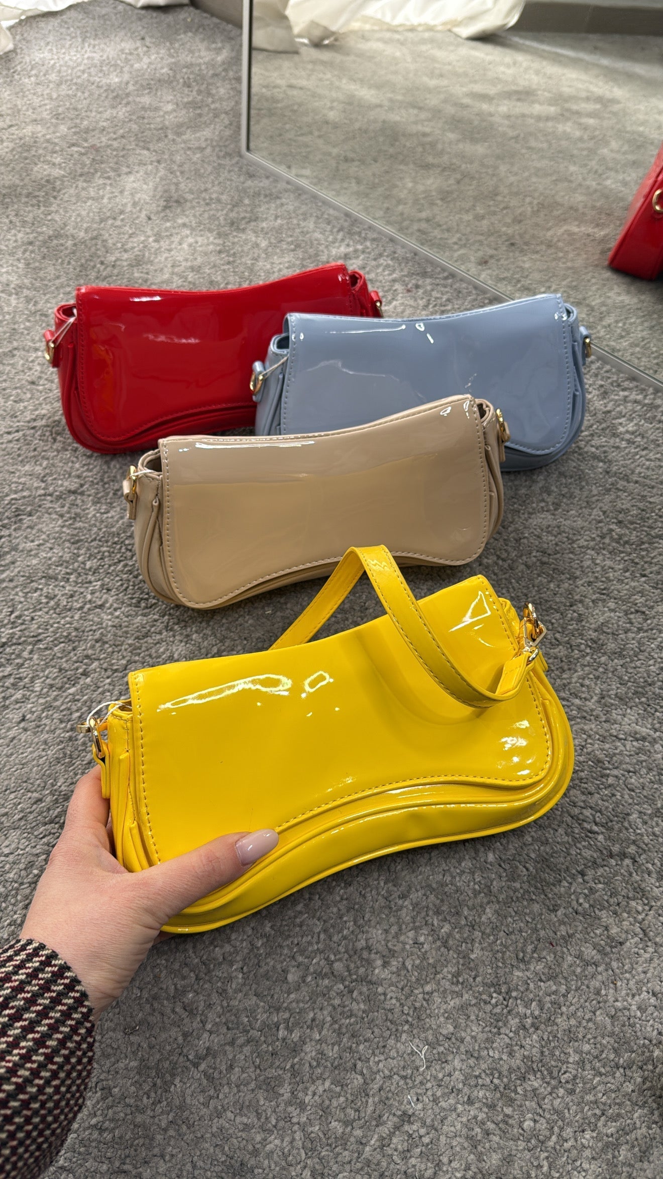 Patent leather bag