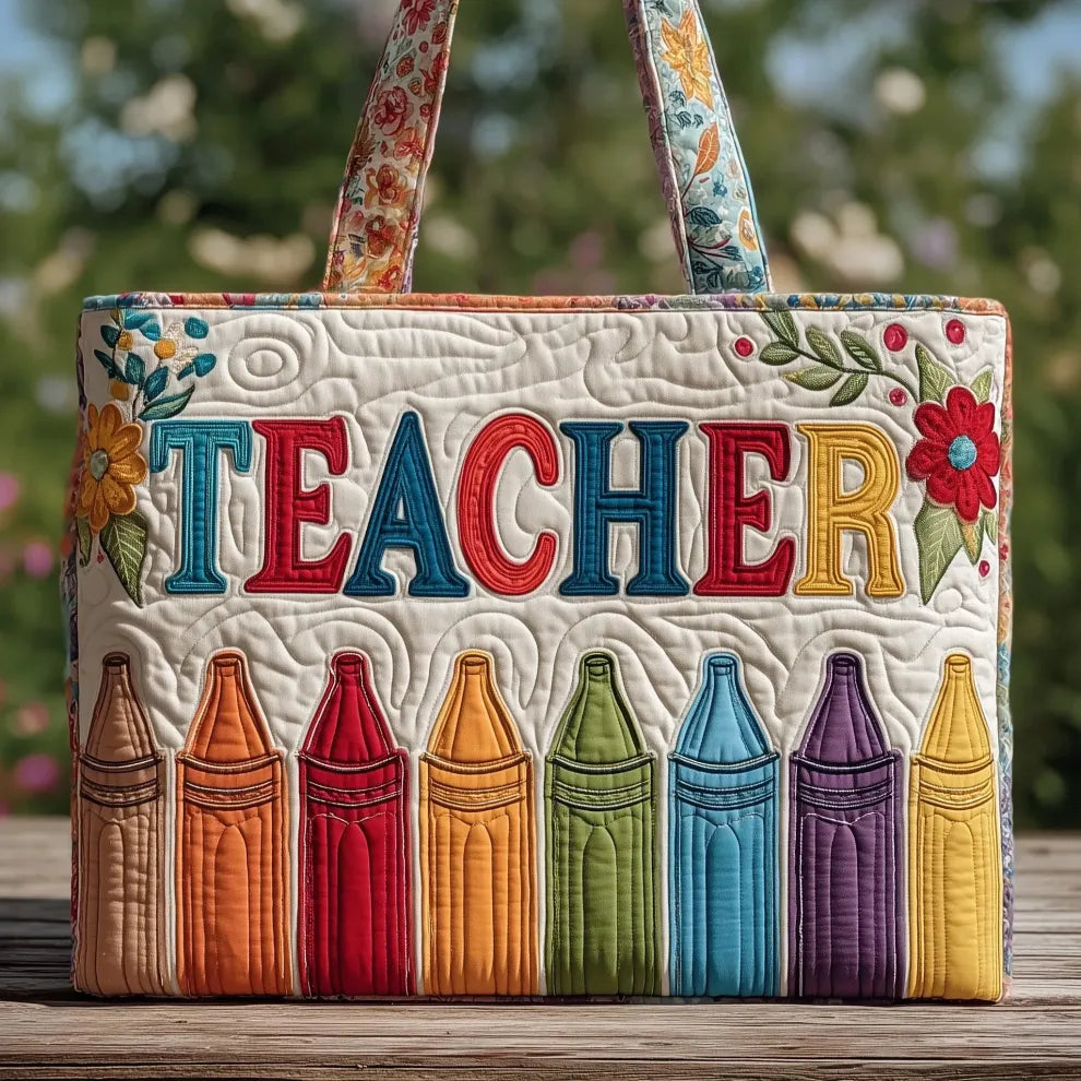 Teacher's Delight | Handmade Quilted Bag