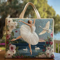 Duck Ballet Elegance | Handmade Quilted Bag