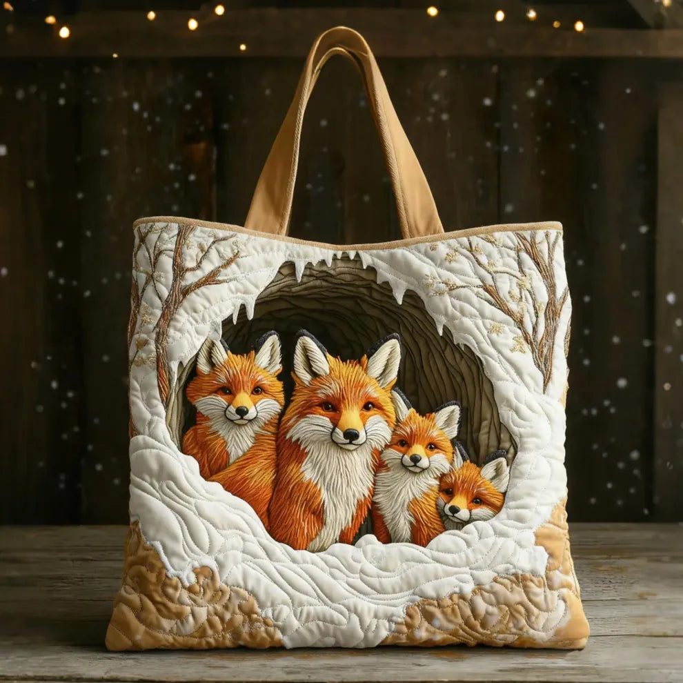 Foxy Family Cozy | Handmade Quilted Bag