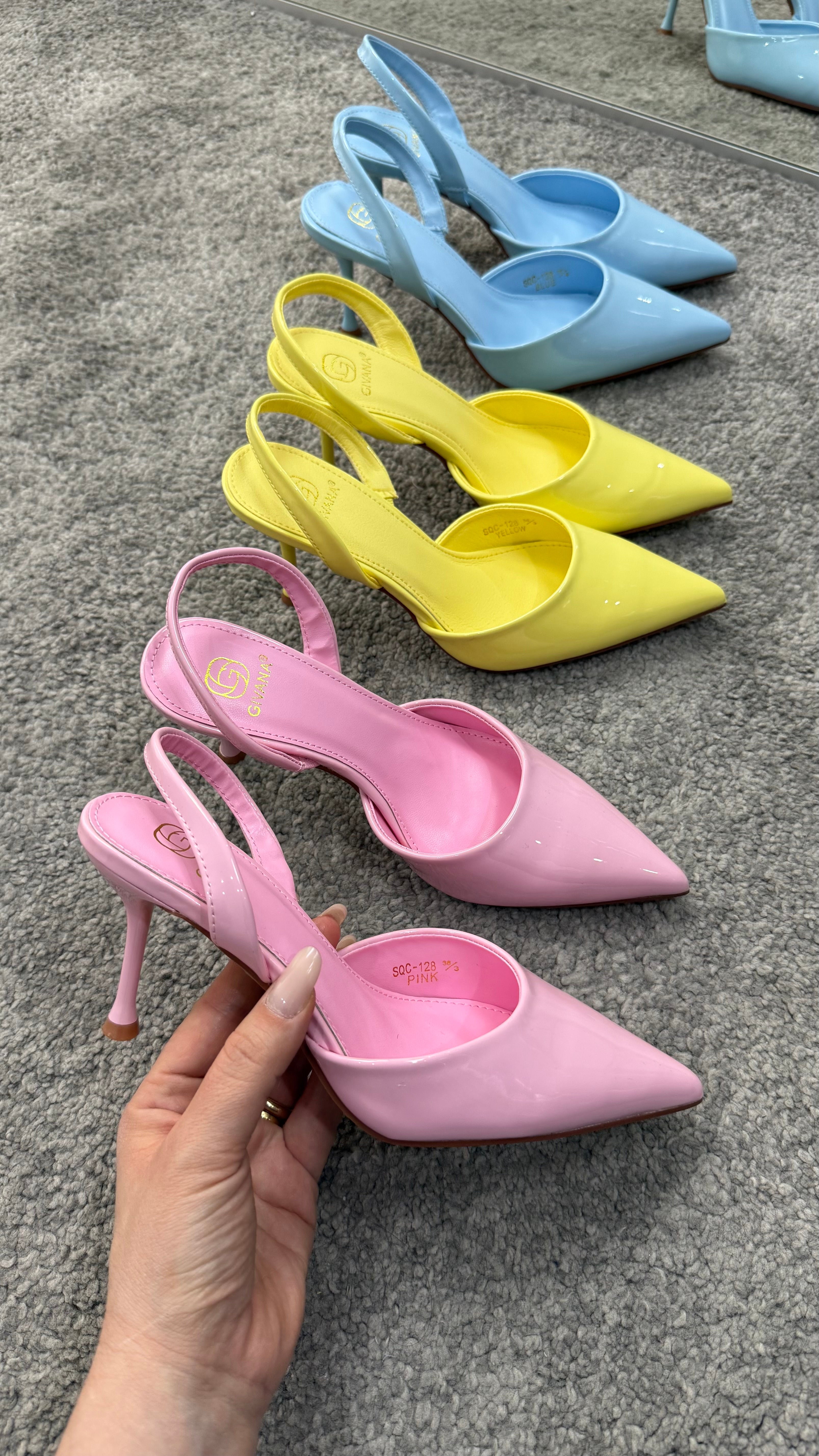 Slingback, 7 cm, colored