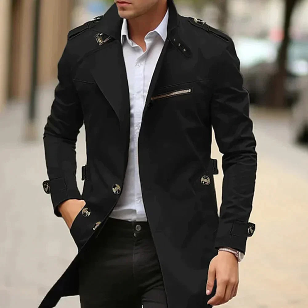 PEREZ | Men's Elegant Trench Coat