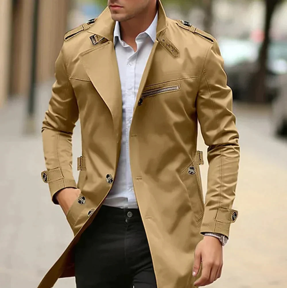PEREZ | Men's Elegant Trench Coat