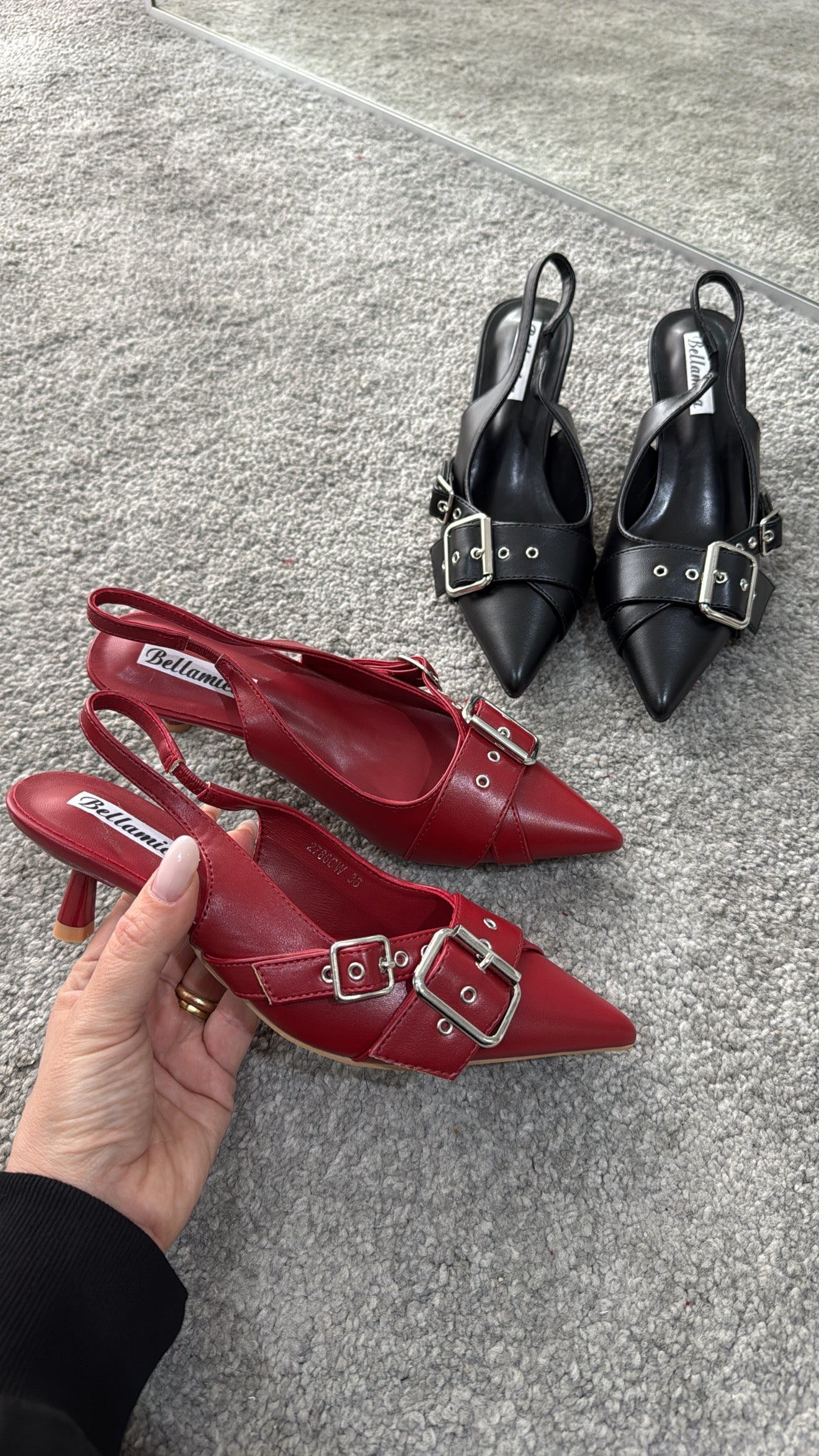 Double-buckle slingback