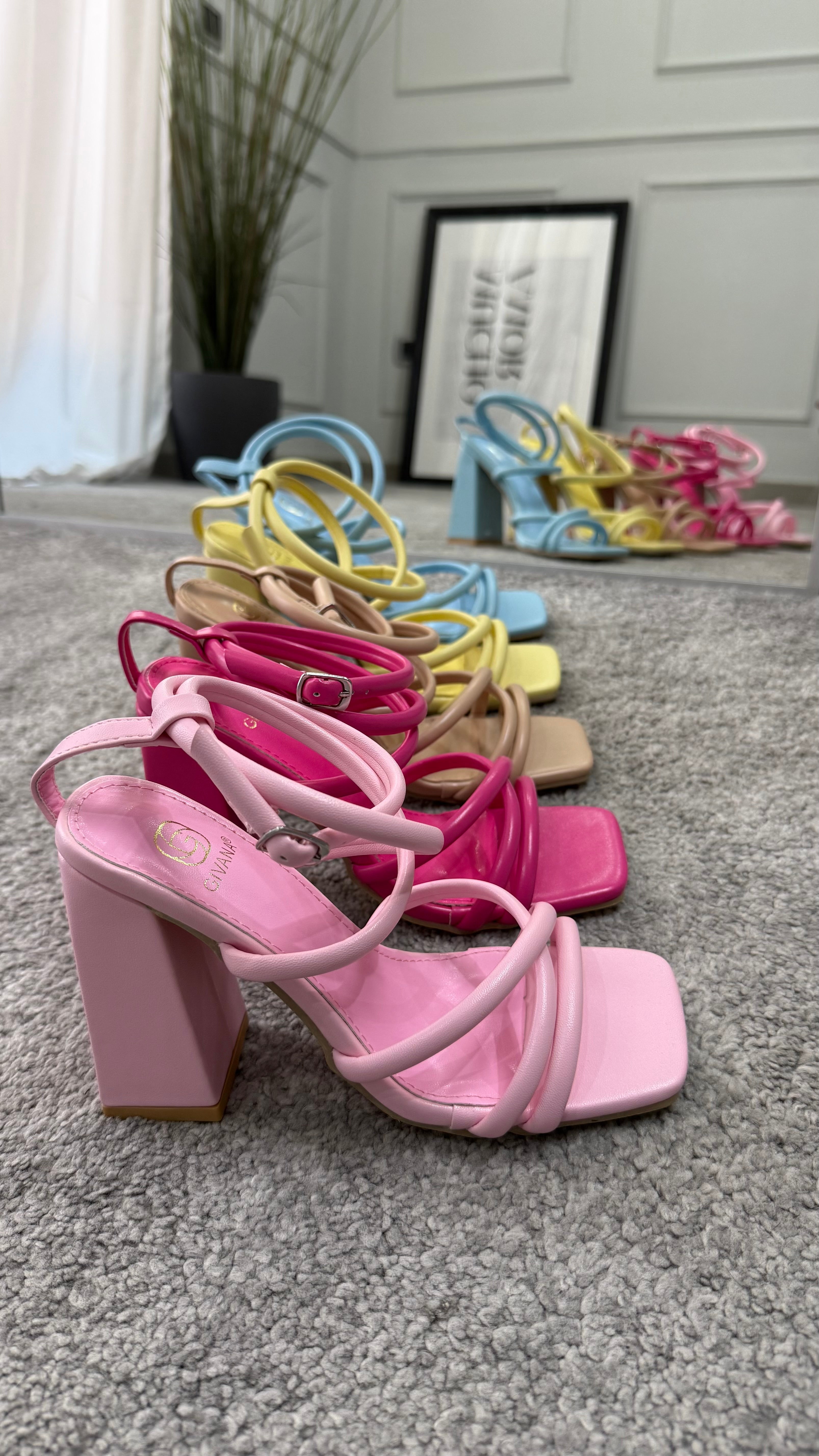 Sandal colors with a block heel