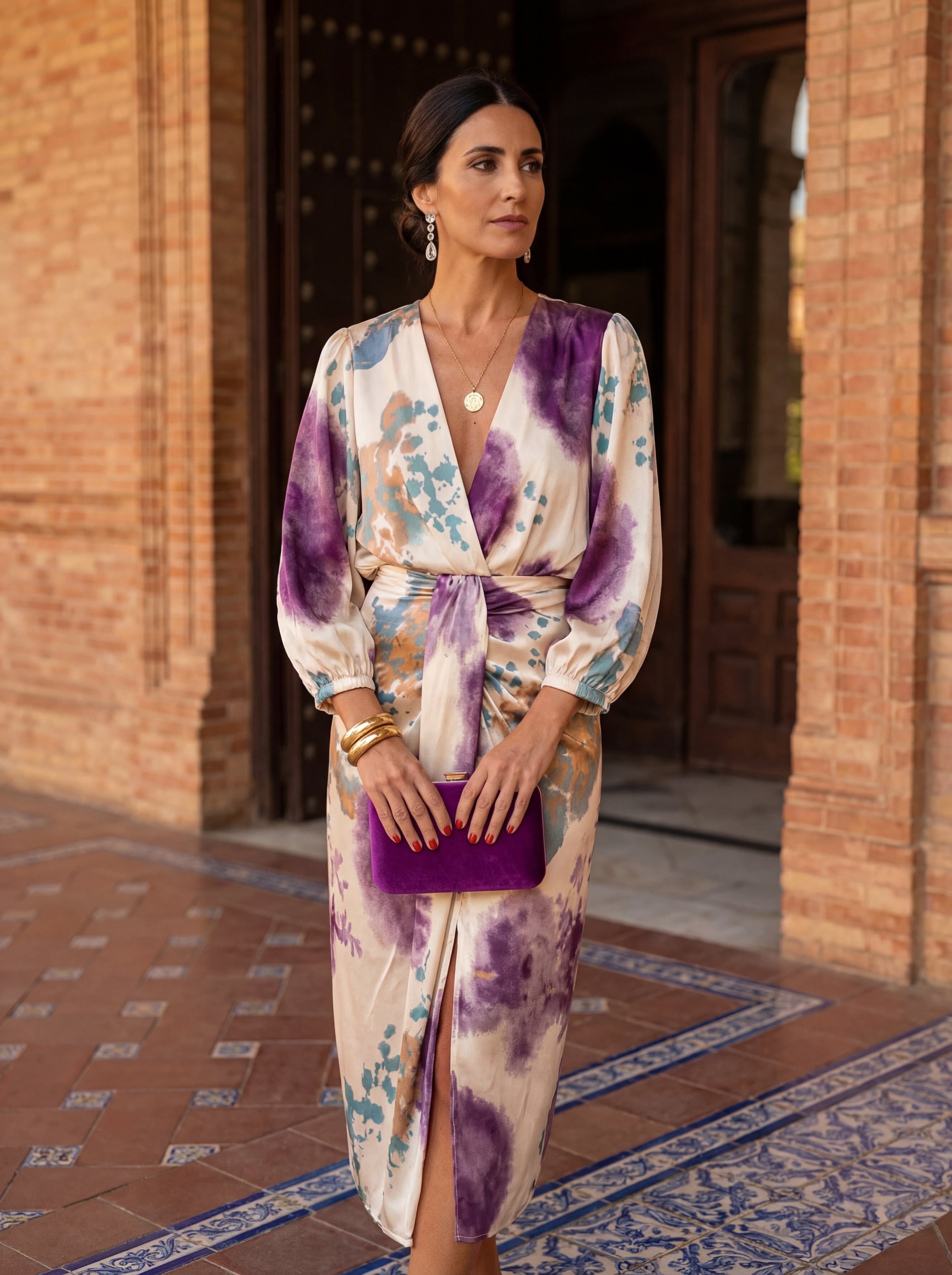 Valeria - Elegant dress with V-neckline