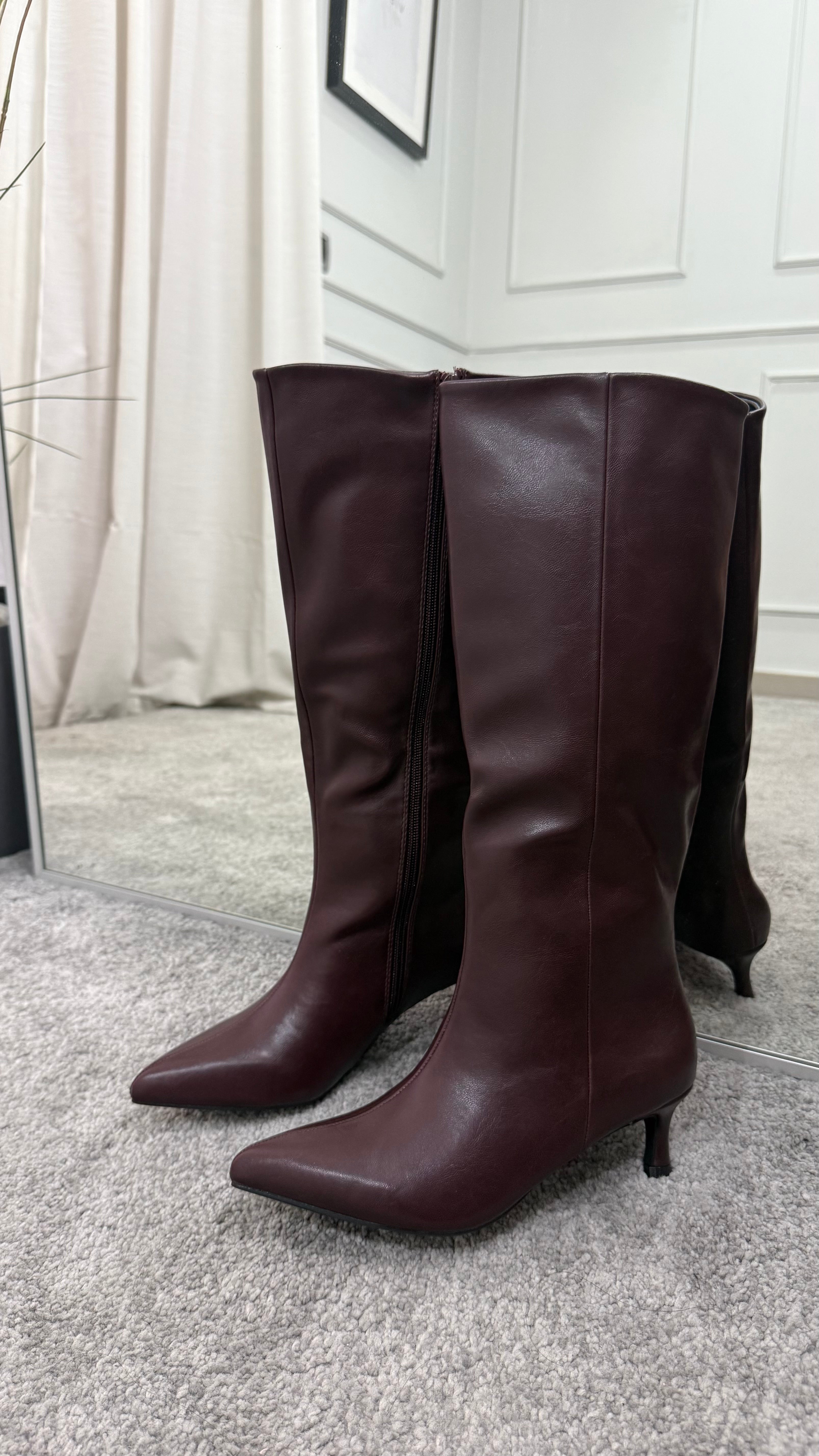 Burgundy boot 3 cm