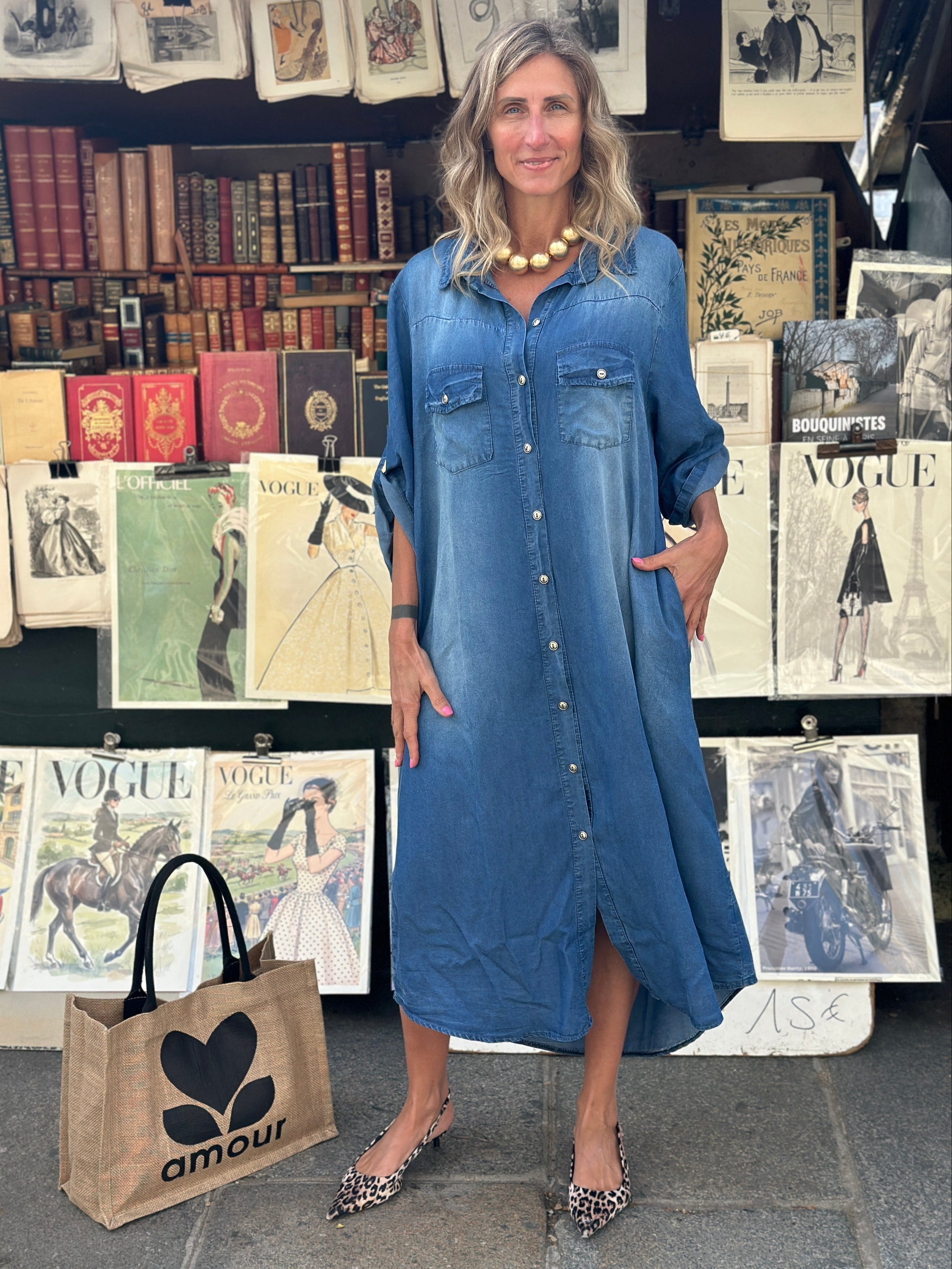 Tencel Saint Tropez Dress Medium Blue