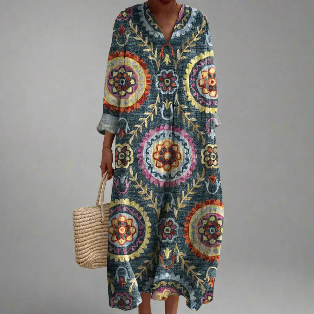 Eva Geometric Midi Dresses