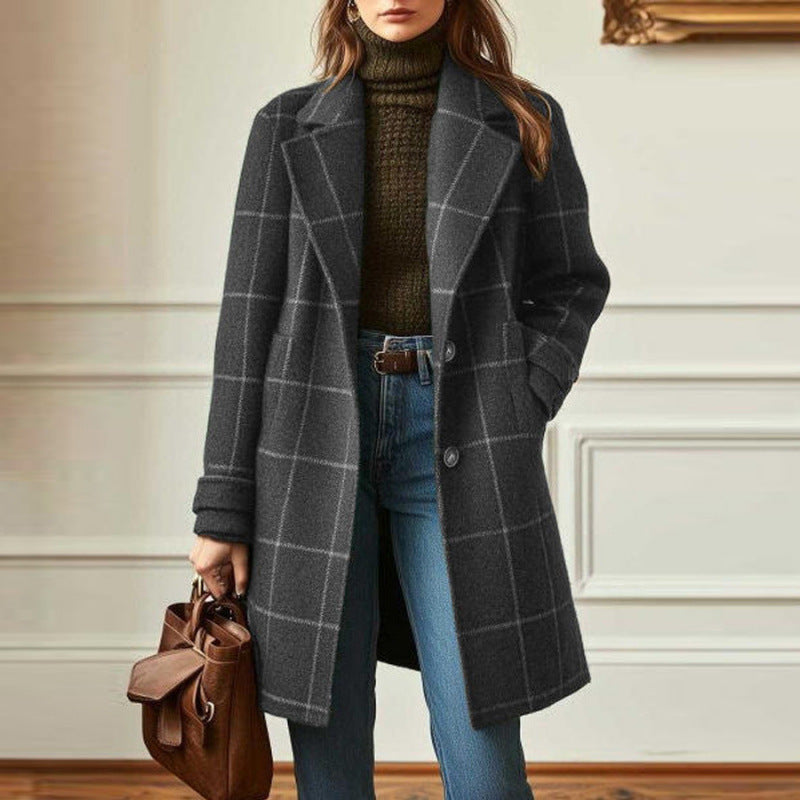 Sally - Classic Plaid Coat