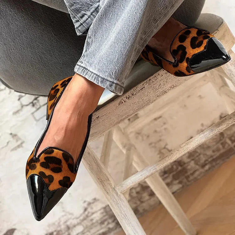 Ballerina shoes with subtle animal print