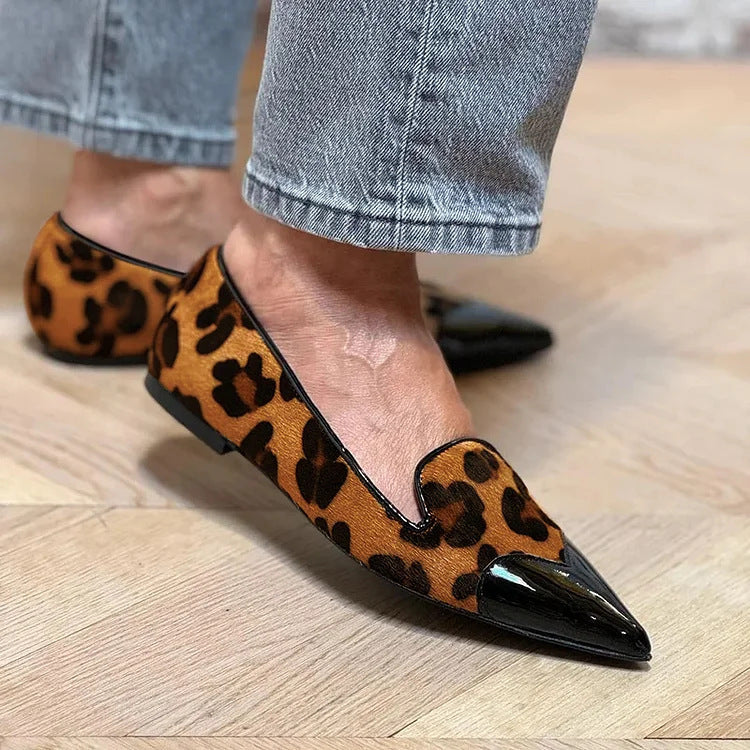 Ballerina shoes with subtle animal print
