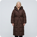 Carman - Long puffer coat with a belt