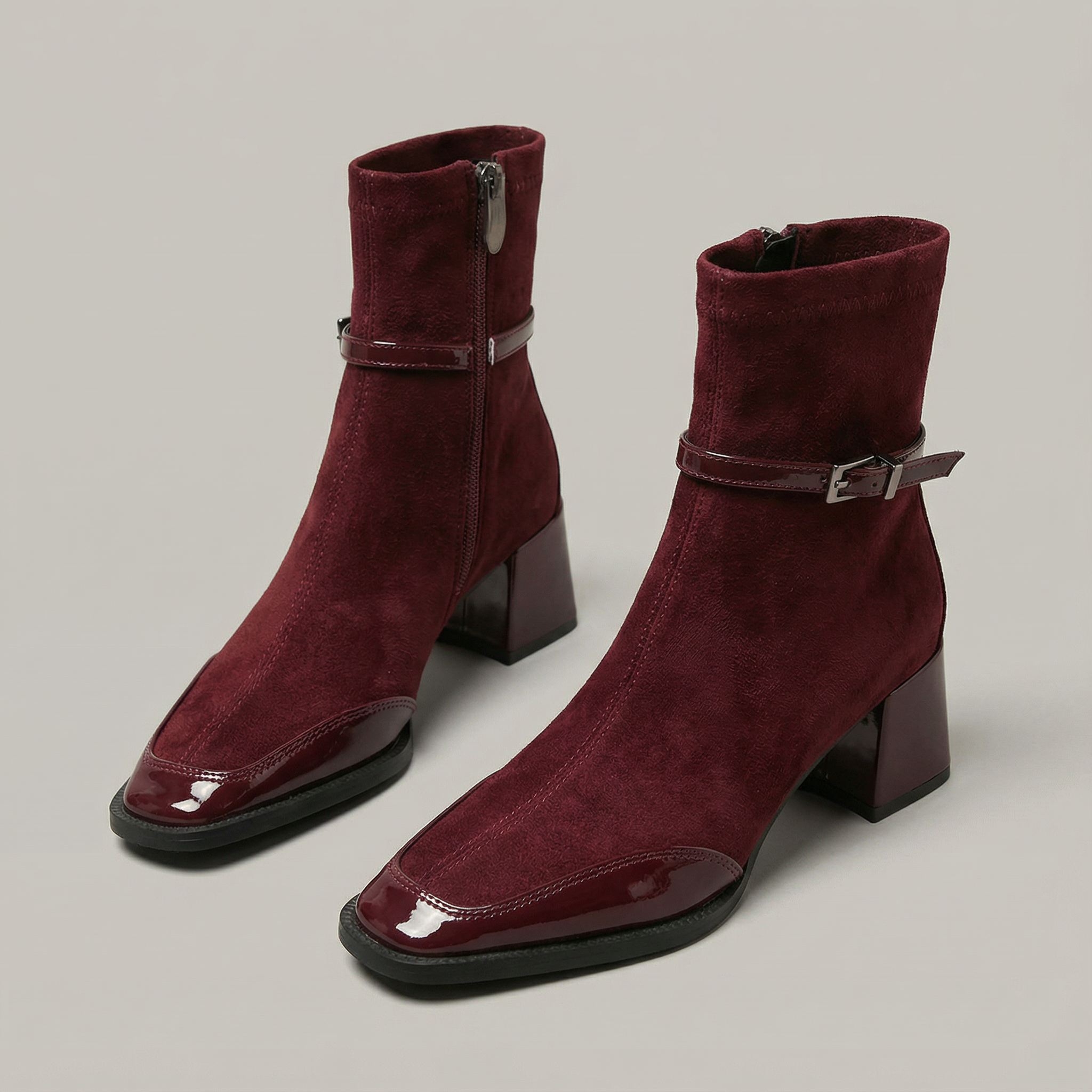Romanian | Elegant eco-friendly ankle boots with a medium heel