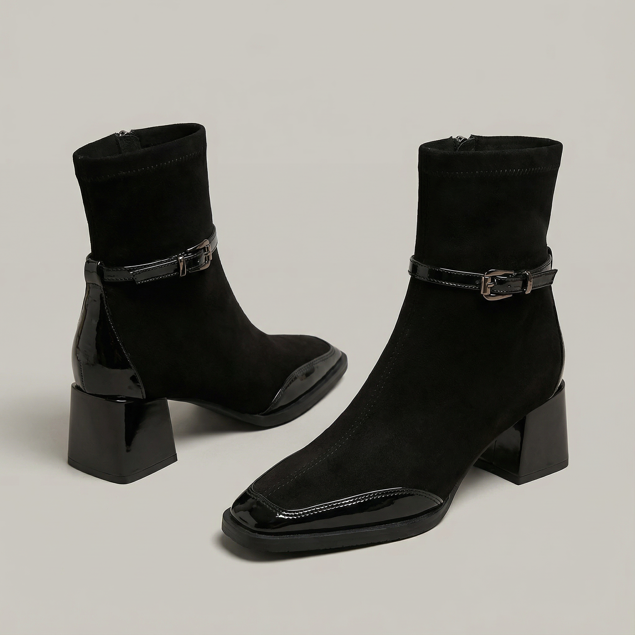 Romanian | Elegant eco-friendly ankle boots with a medium heel