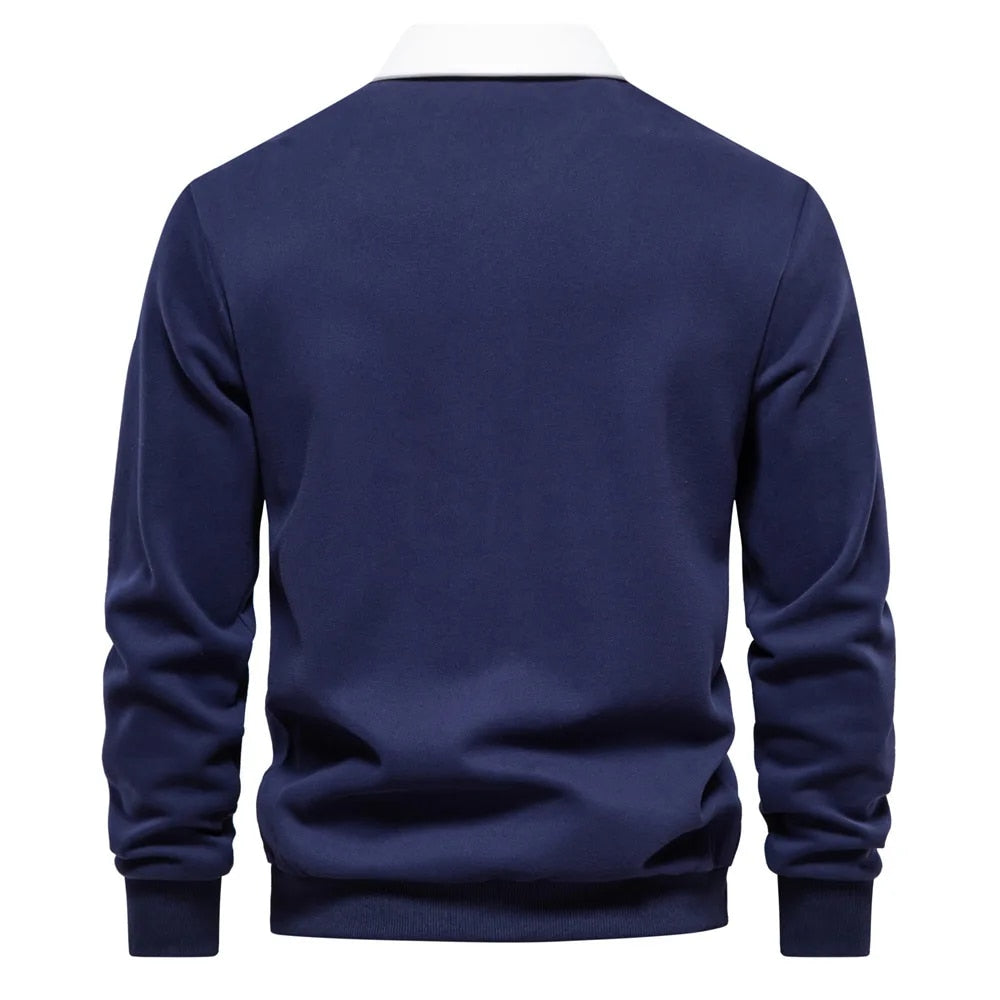 Austin - Long-sleeved sweater and polo cardigan