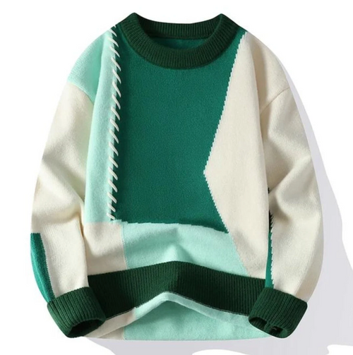 Verre Blanc™ | Stylish Patchwork Sweater
