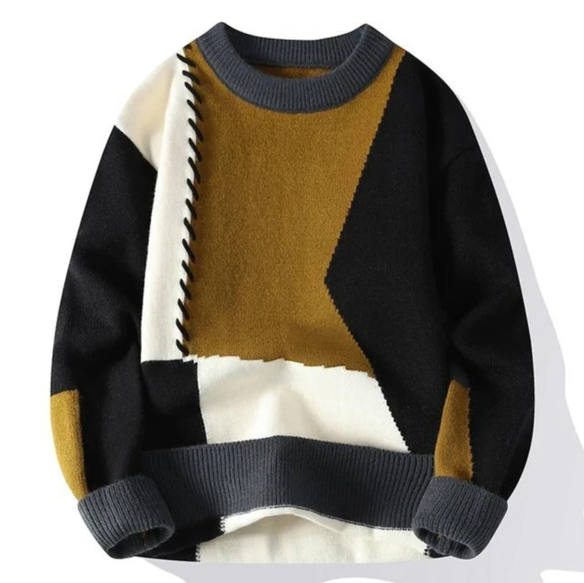 Verre Blanc™ | Stylish Patchwork Sweater
