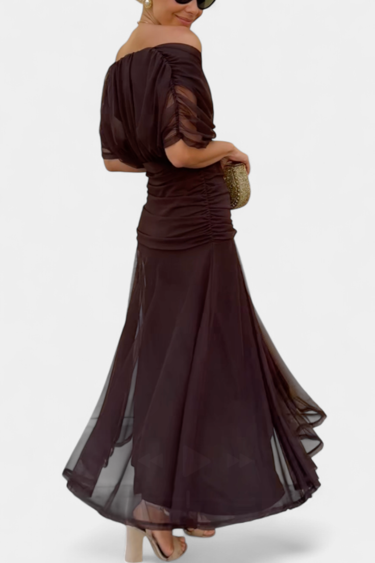 Florandrea | Long floral dress with a V-neck
