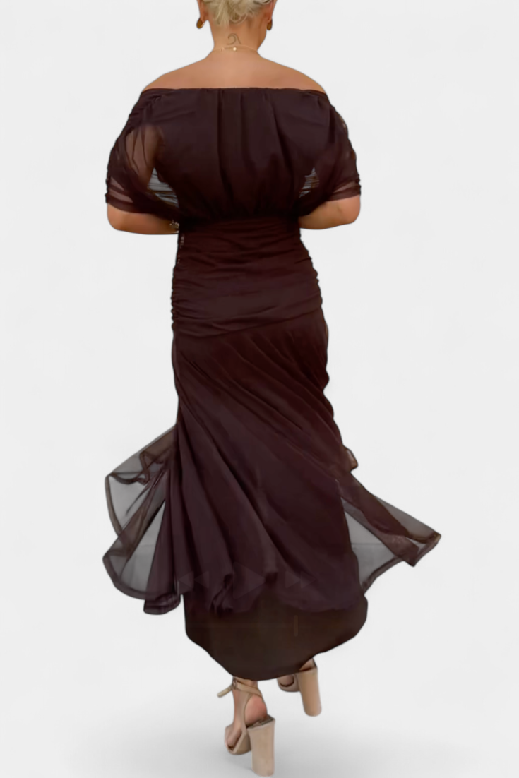 Florandrea | Long floral dress with a V-neck