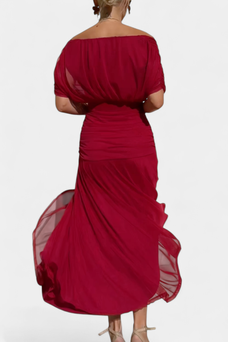 Florandrea | Long floral dress with a V-neck