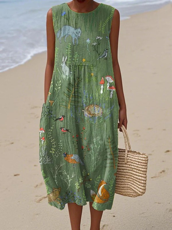 Speranza | Forest Midi Dress