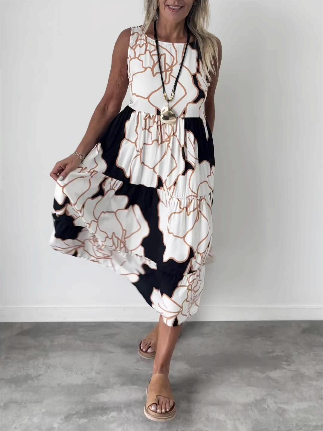 TERESA™ | Elegant Floral Print Dress