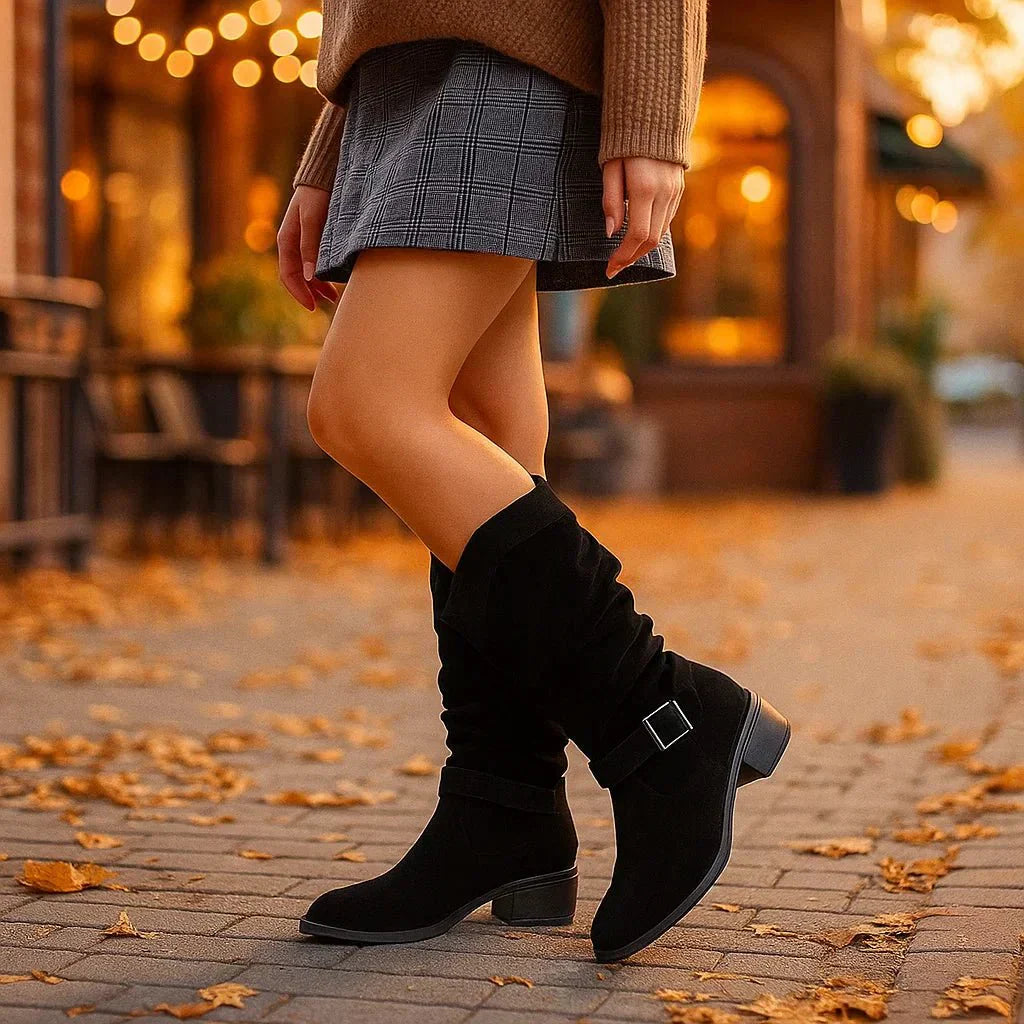 Sophia – Suede Boots with Soft Sole