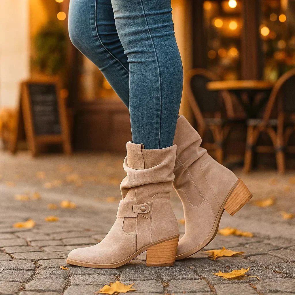 Sophia – Suede Boots with Soft Sole