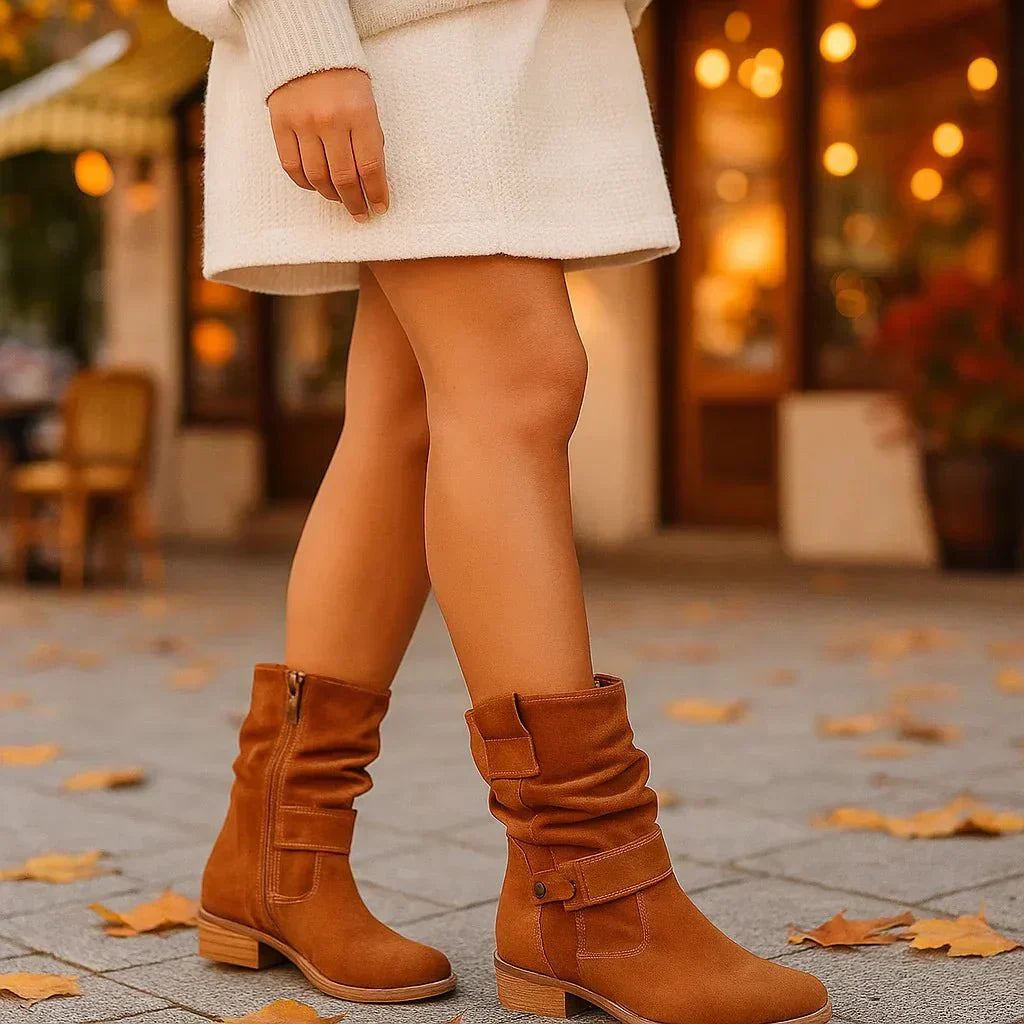 Sophia – Suede Boots with Soft Sole