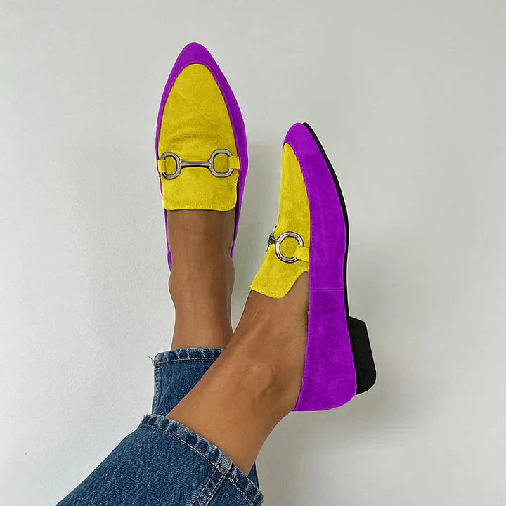 Loafer boots with metallic details
