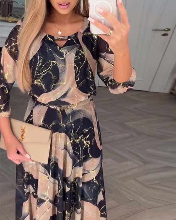 Schwall | Printed chiffon dress