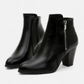 Eloan | Retro ankle boots with a heel and side zipper