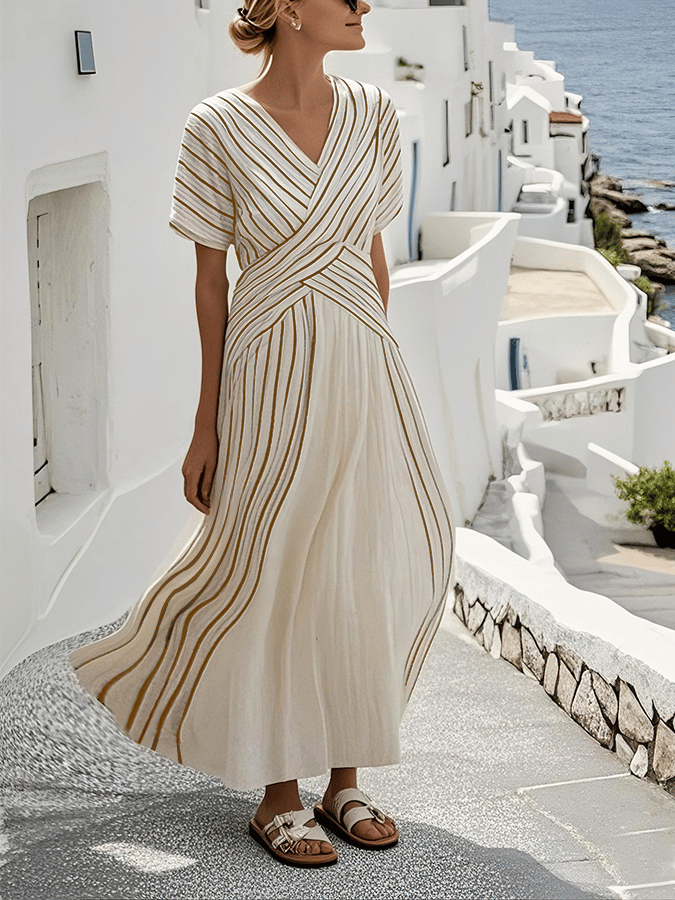 Women's Wide Striped Dresses