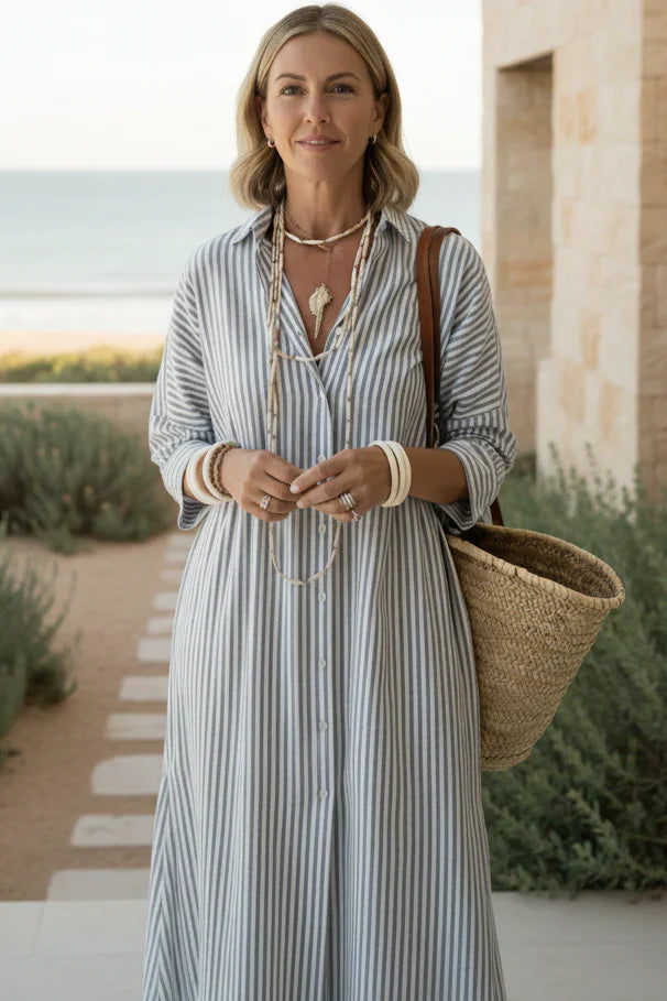Al's Striped Shirt Dresses | Light Mini for Day and Night