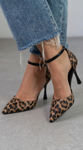 Heel with ankle strap