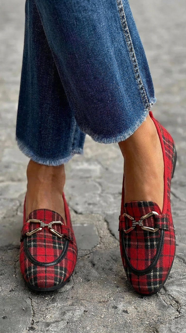 Scottish-style Loafer Boots with Metallic Details