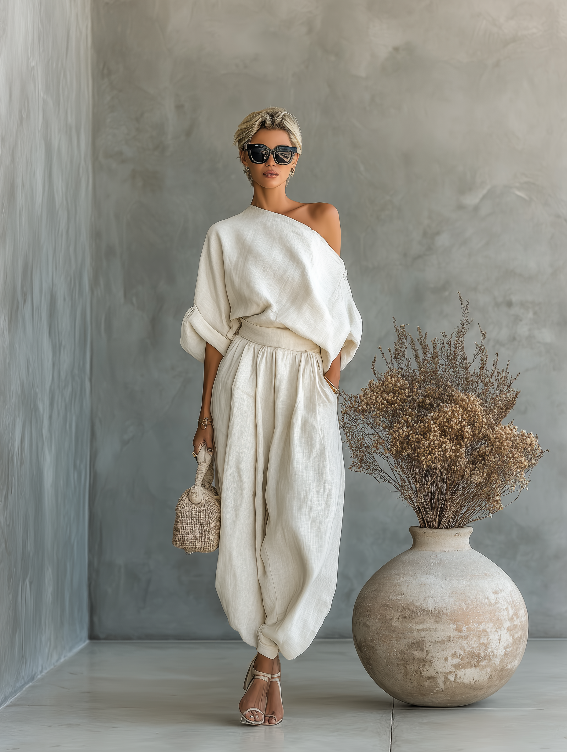 Lissa | Soft Off-the-Shoulder Top and Skinny Pants Set