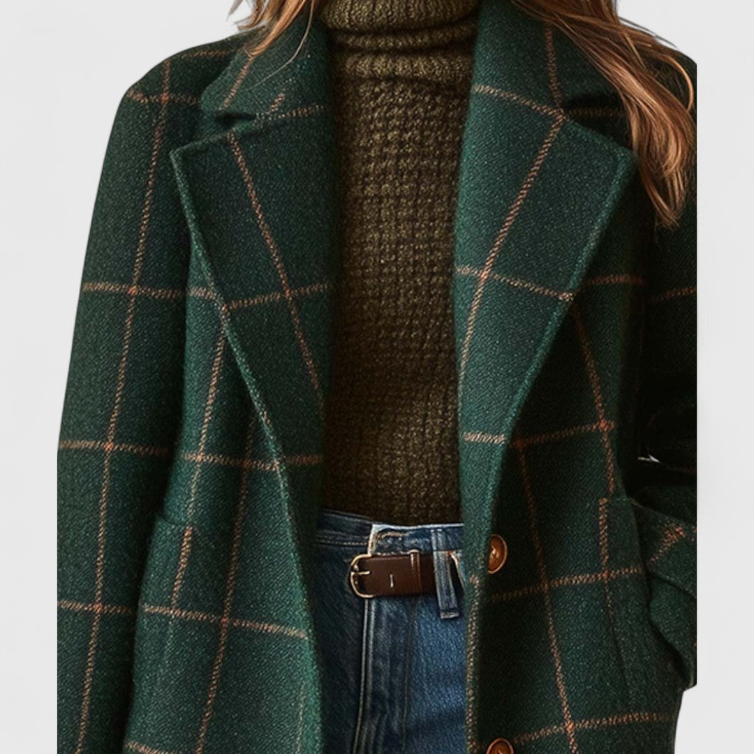 Sally - Classic Plaid Coat