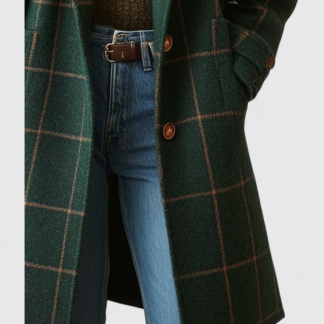 Sally - Classic Plaid Coat